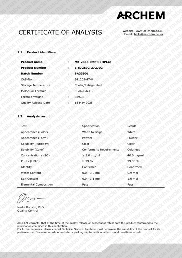 MK-2866 COA BA33901