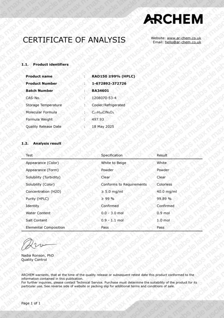 RAD-150 COA BA34601