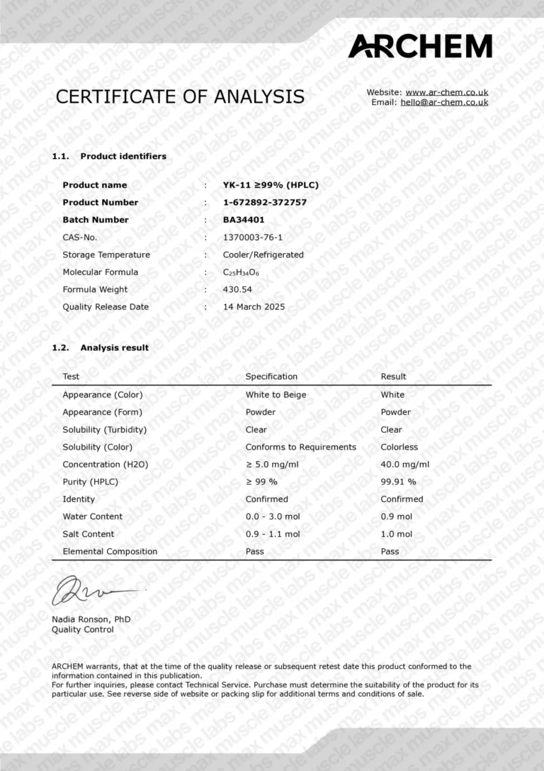 YK-11 COA BA34401