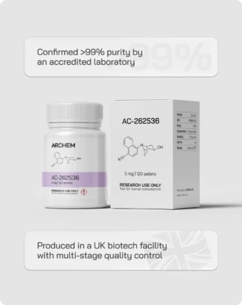 AC-262536 compound, >99% purity verified; produced in UK biotech facility with multi-stage quality control.