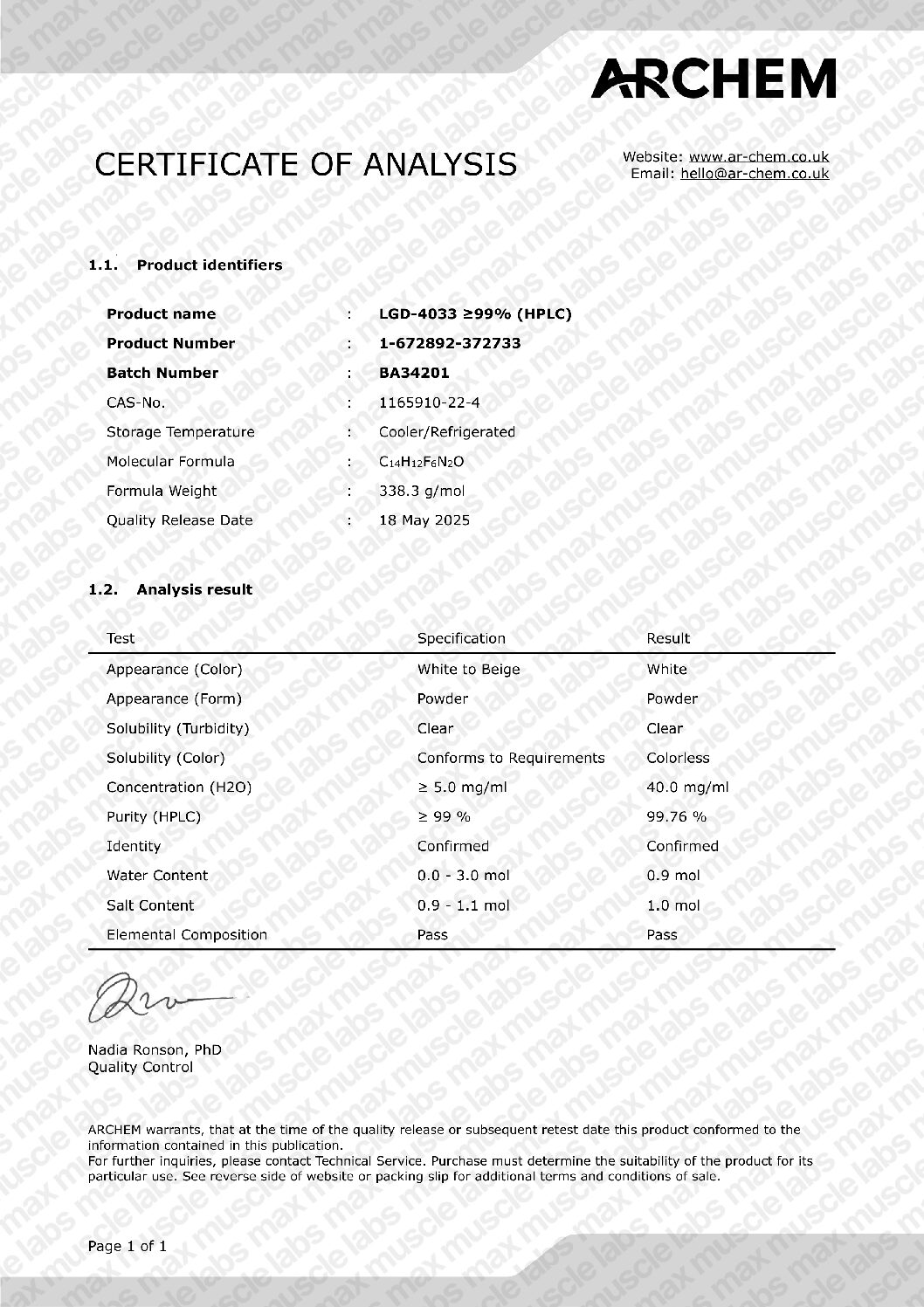 LGD-4033 (Ligandrol) | 120 x 5 mg - Image 5
